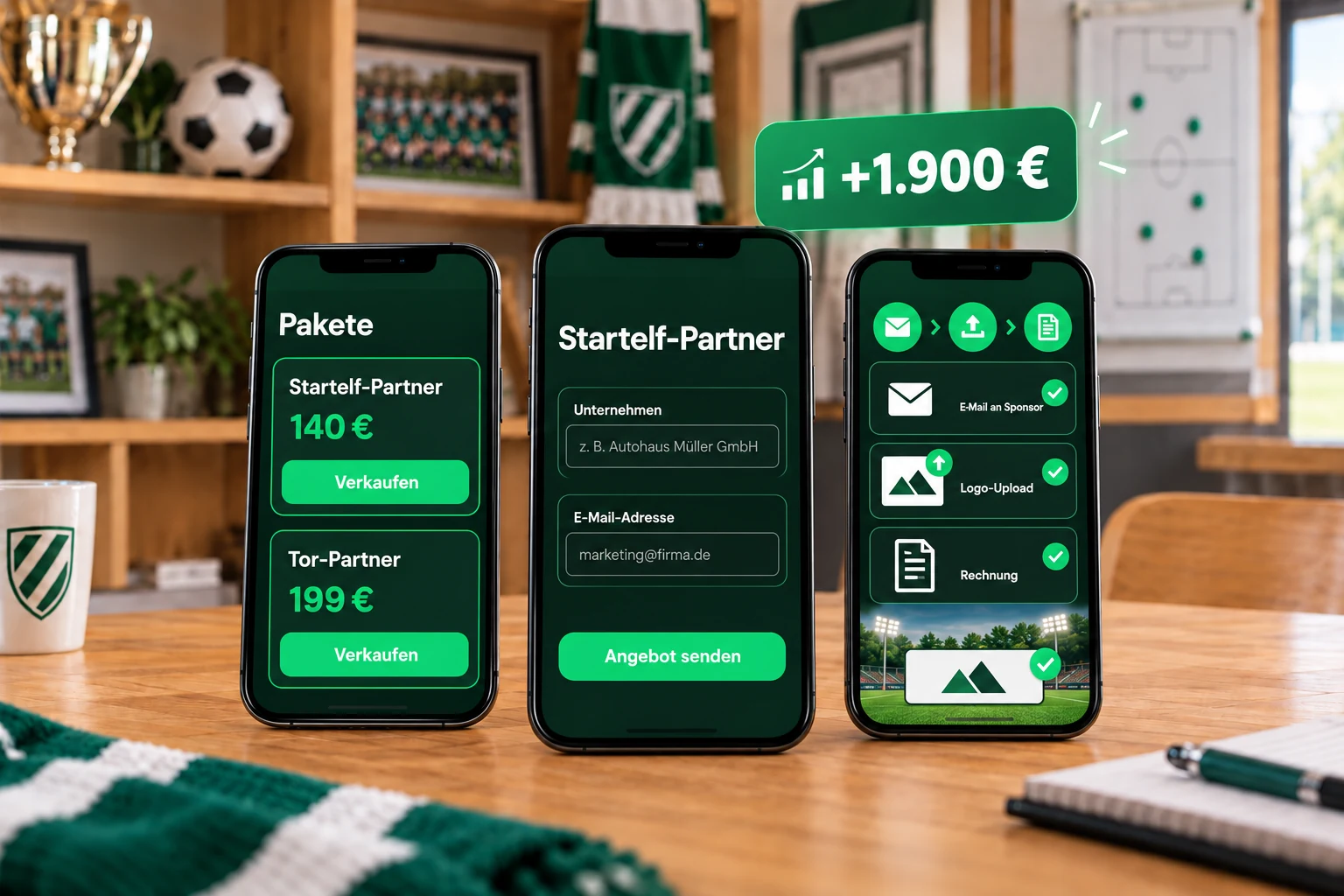 VereinsContent-Sponsorenverkauf mit bis zu 1.900 Euro Einnahmen